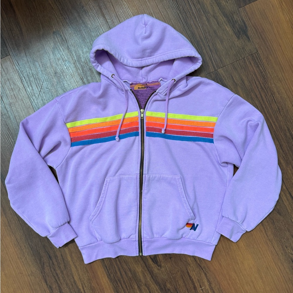 Aviator Nation 5 Stripe Hoodie